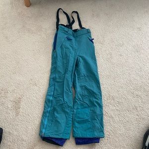 Patagonia ski snowboard snow pants with overall straps